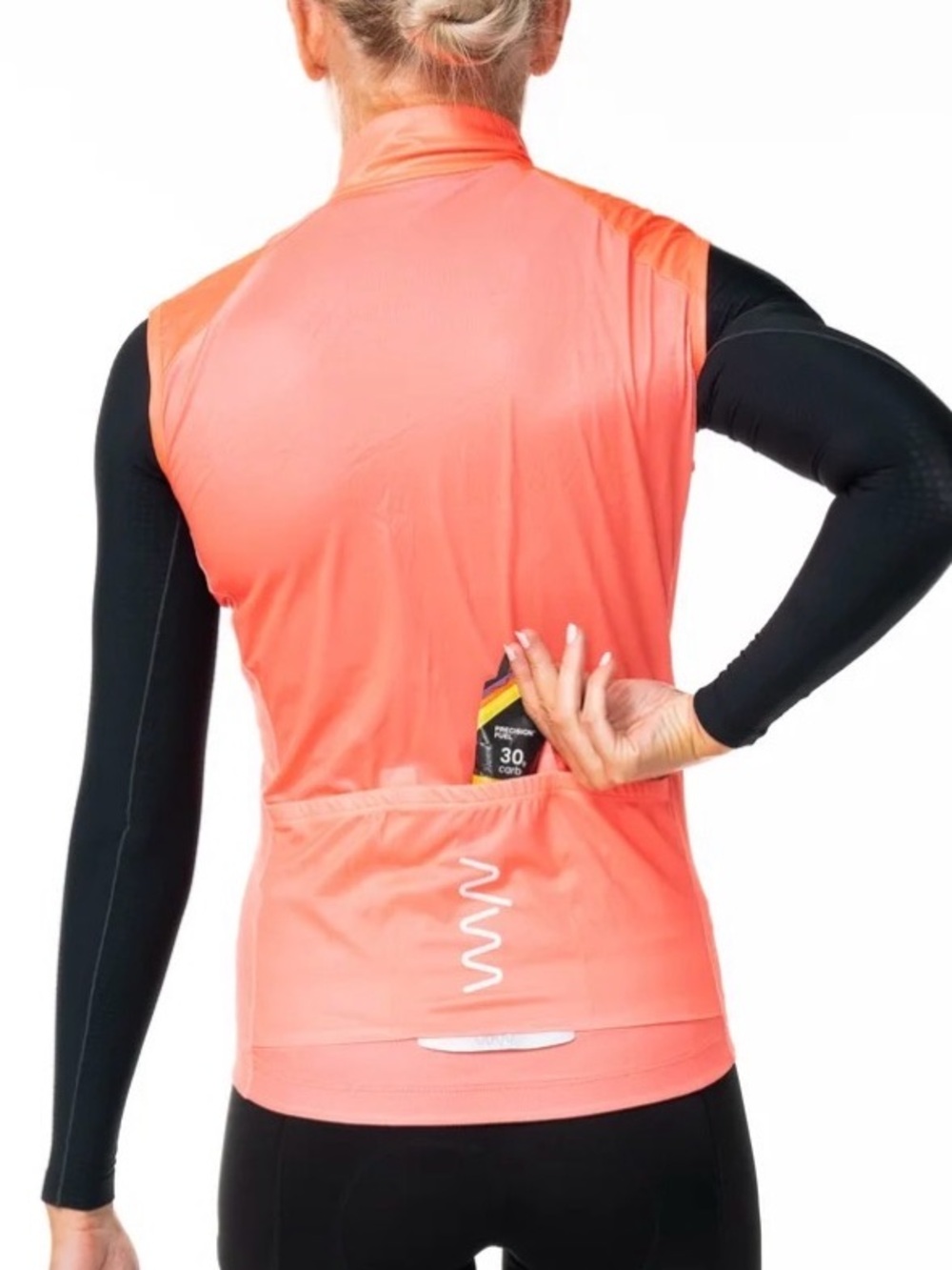Wyn Republic UNISEX WINDSTOP GILET - SEE ME NOW size medium orange - Picture 3 of 16